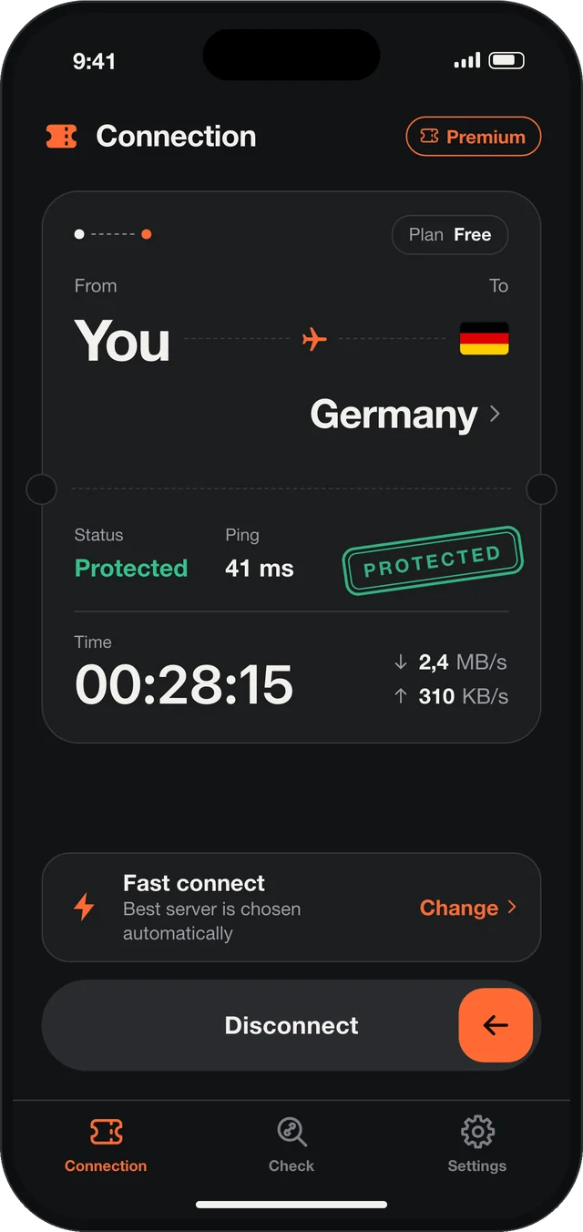 The same screen in dark theme